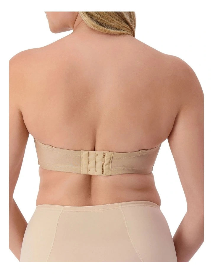 Beautiful Silhouette Strapless Bra in Beige
