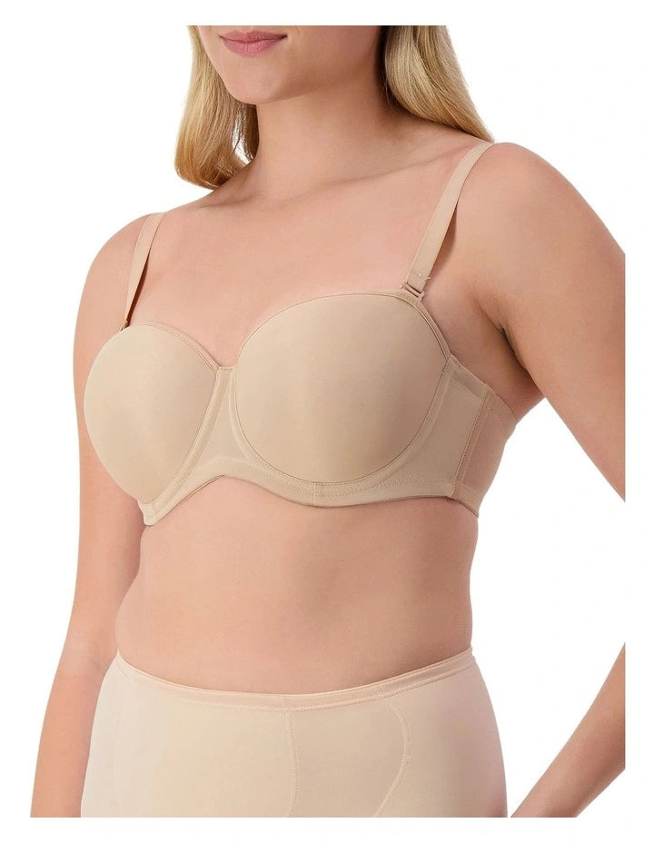 Beautiful Silhouette Strapless Bra in Beige