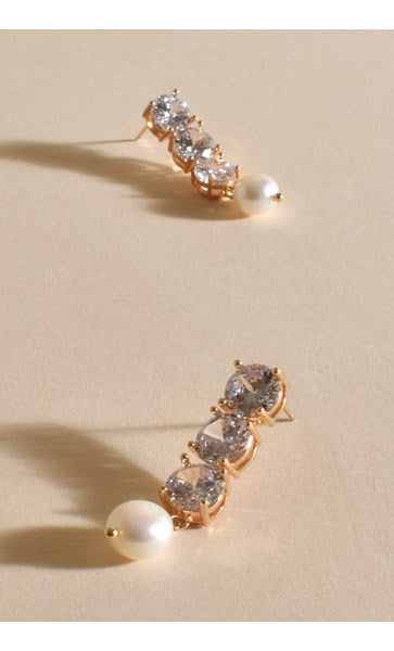 Madonna Pearl Jewel Drop Earrings