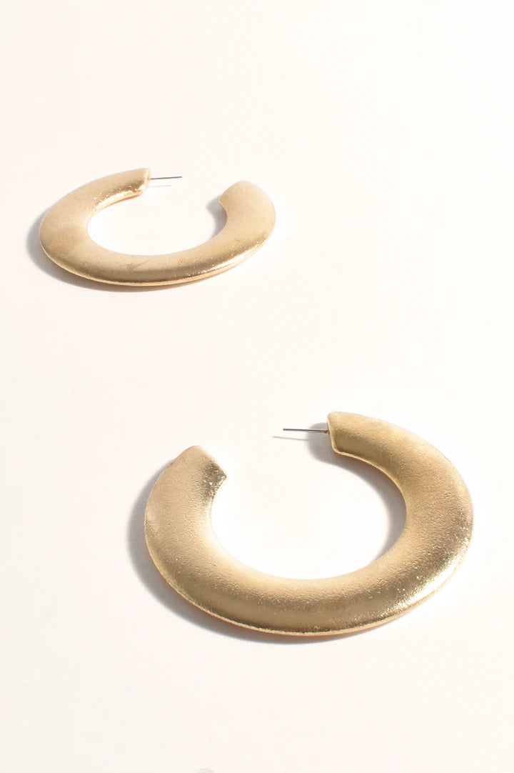 Flat Painted Finish Event Hoops in Gold