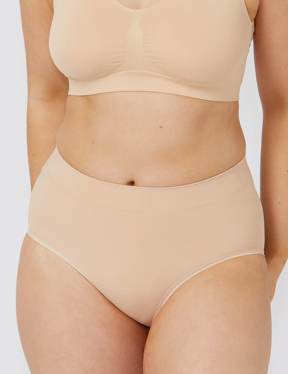 Powerlite Full Brief- Rose Beige