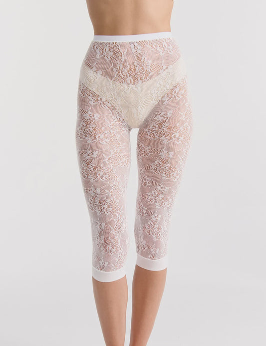 Lace Net Capri - White One Size