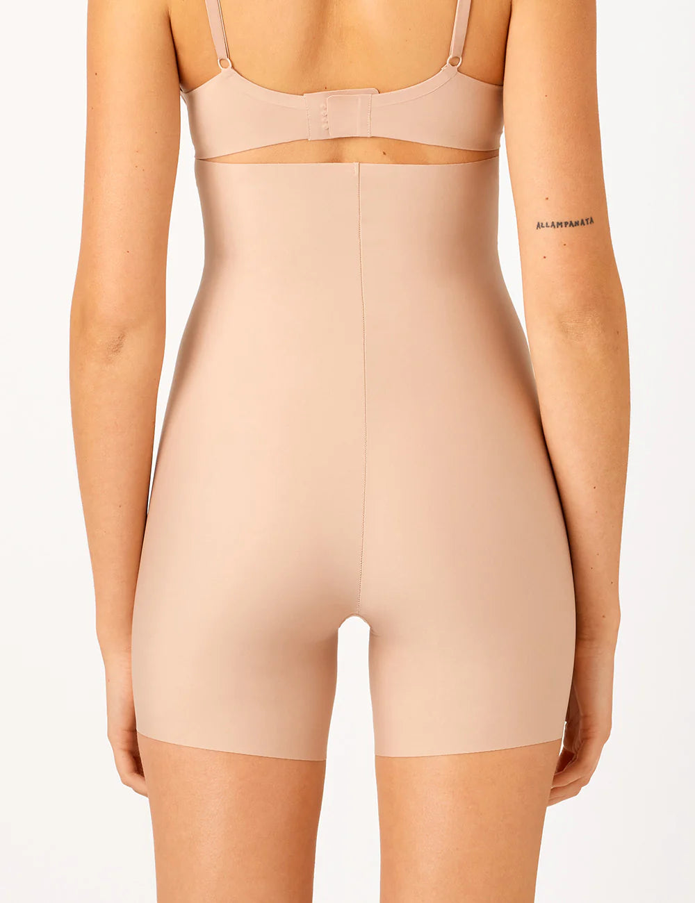 Laser Cut Hi-Waisted Mid Thigh Short