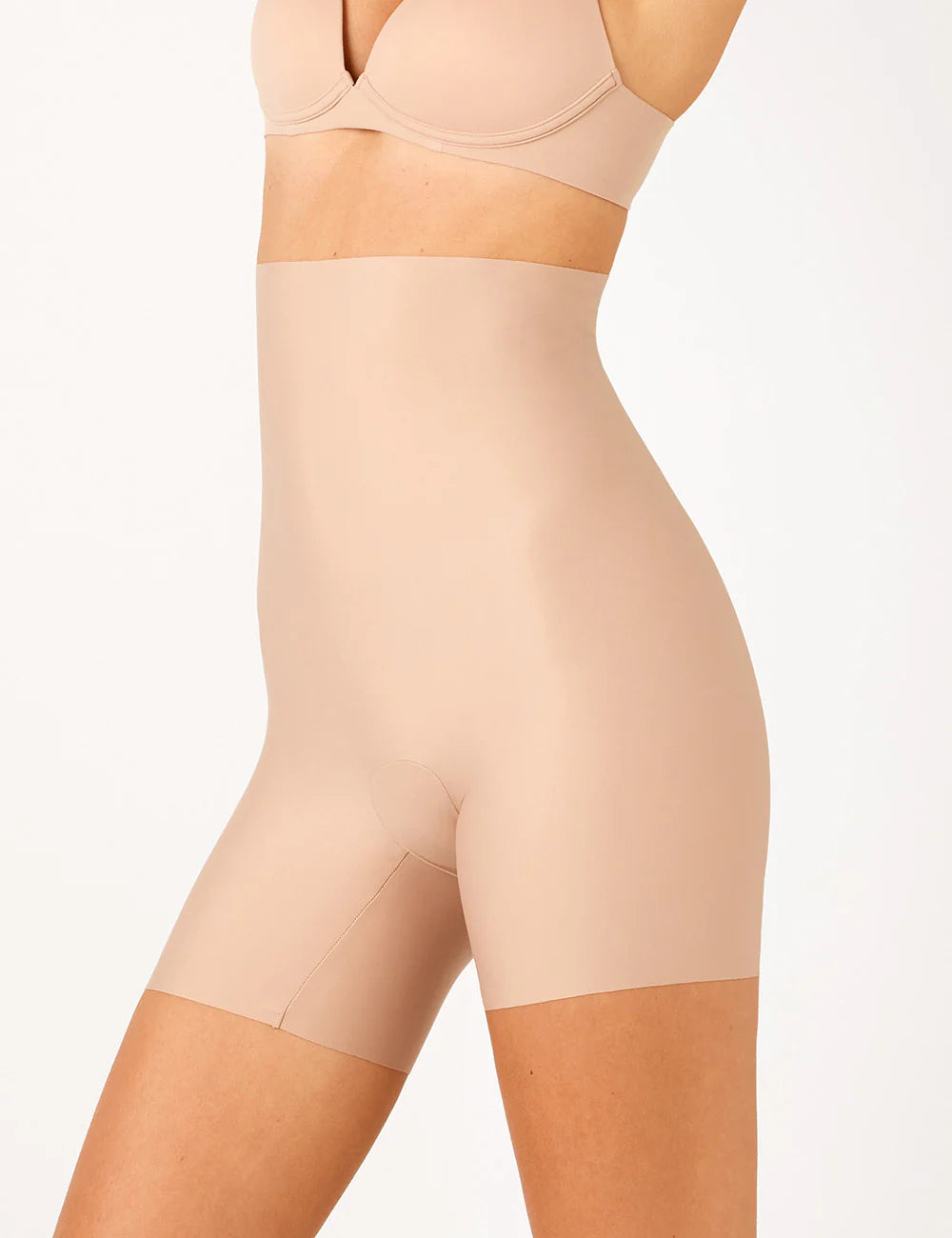 Laser Cut Hi-Waisted Mid Thigh Short