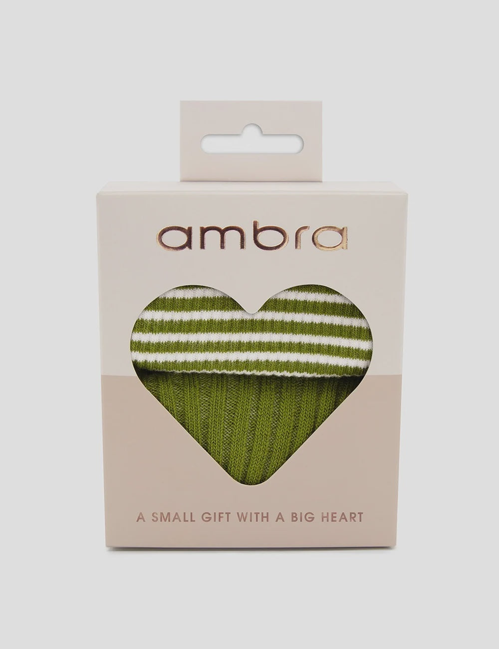 Big Heart 2 Pack Sock Gift Box in Green