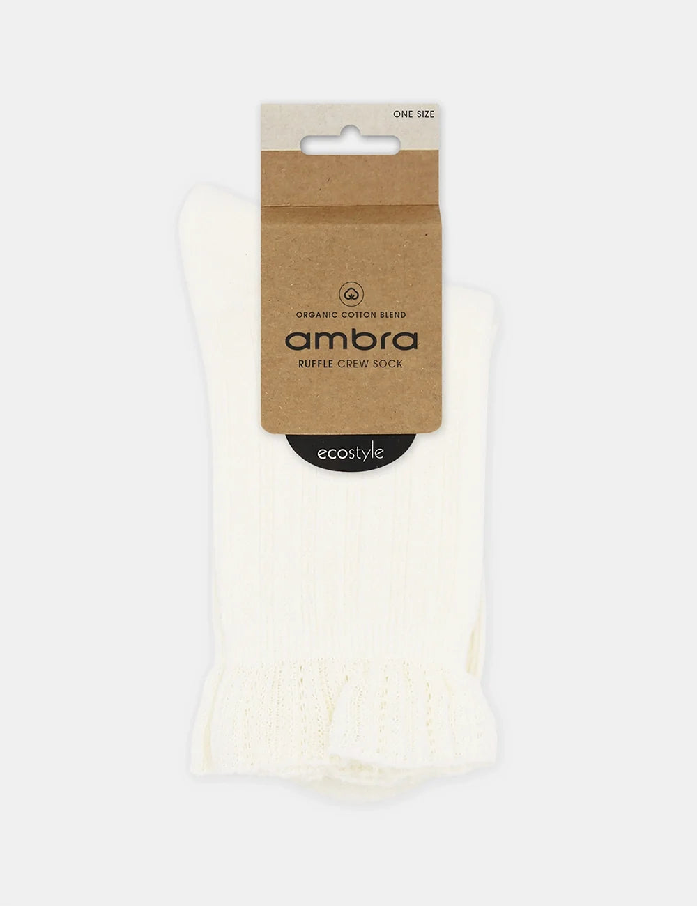 Organic Cotton Ruffle Sock in Buttercream
