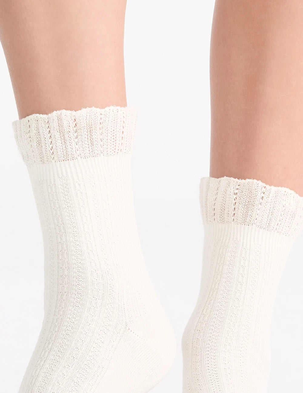 Organic Cotton Ruffle Sock in Buttercream
