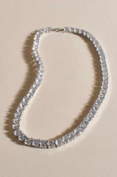 Adorne Classic Tennis Necklace