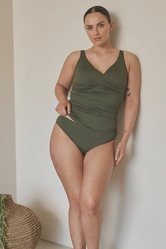 Olive Hues Delacroix Multifit Cup Tankini Top