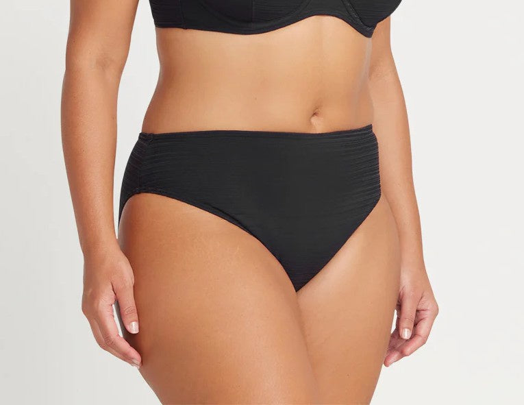 Aria Monet Mid Rise Swim Pant in Black