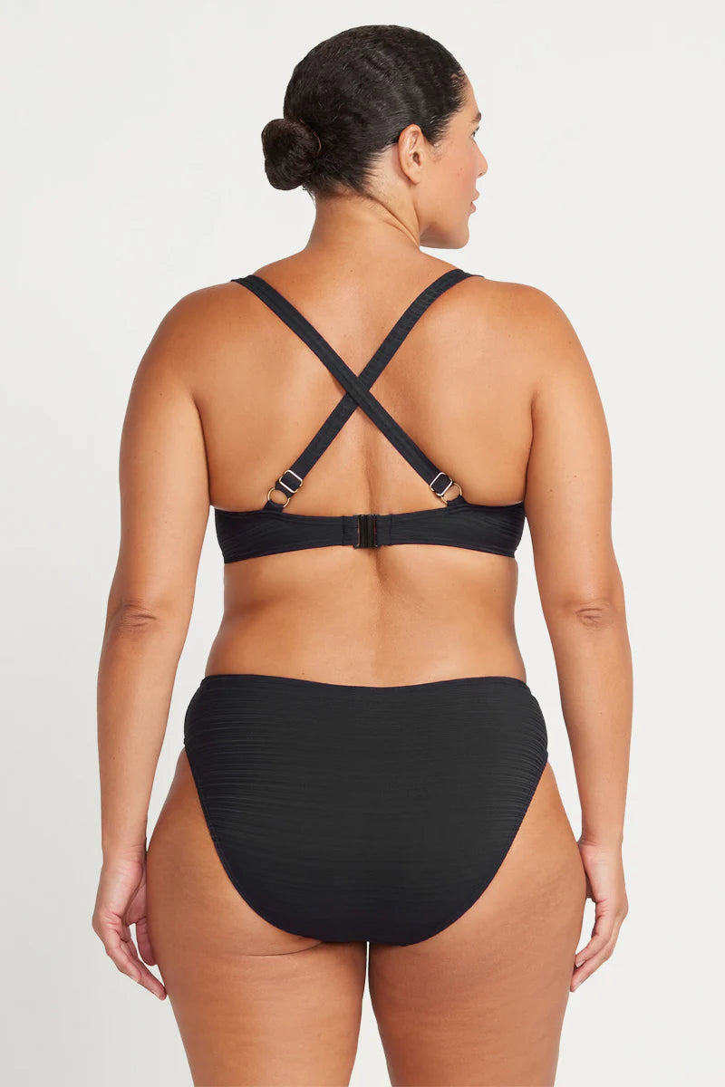 Aria Monet Mid Rise Swim Pant in Black