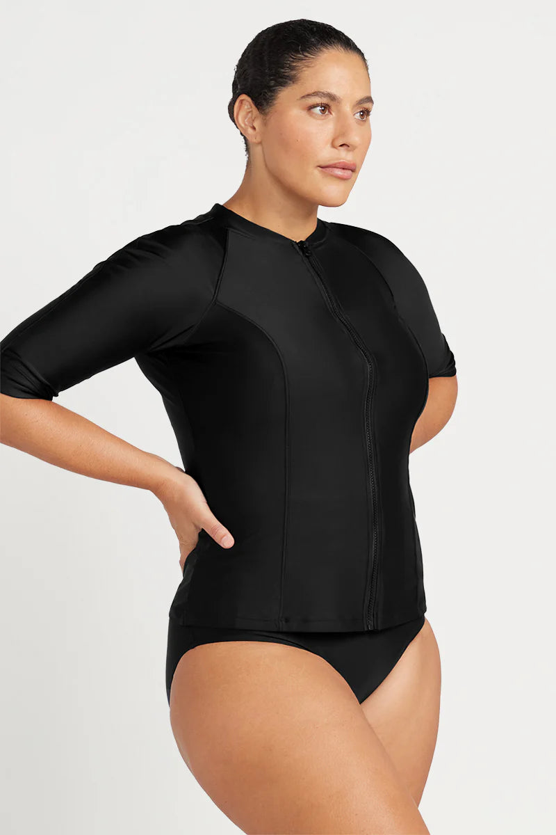 Black Hues Seurat Sunsafe Top Short Sleeve