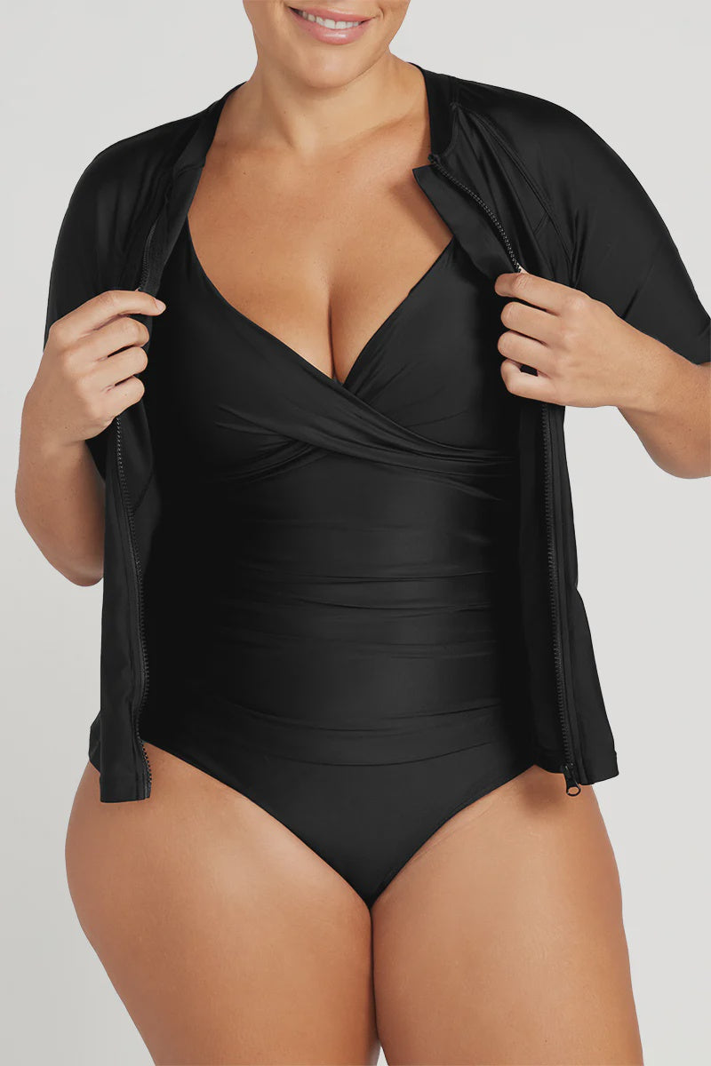 Black Hues Seurat Sunsafe Top Short Sleeve