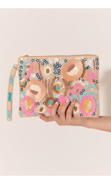 Pastel Perfection Sequin Clutch