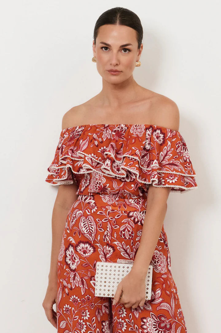 Sadie Picnic Weave Clear Structured Clutch in White/Clear