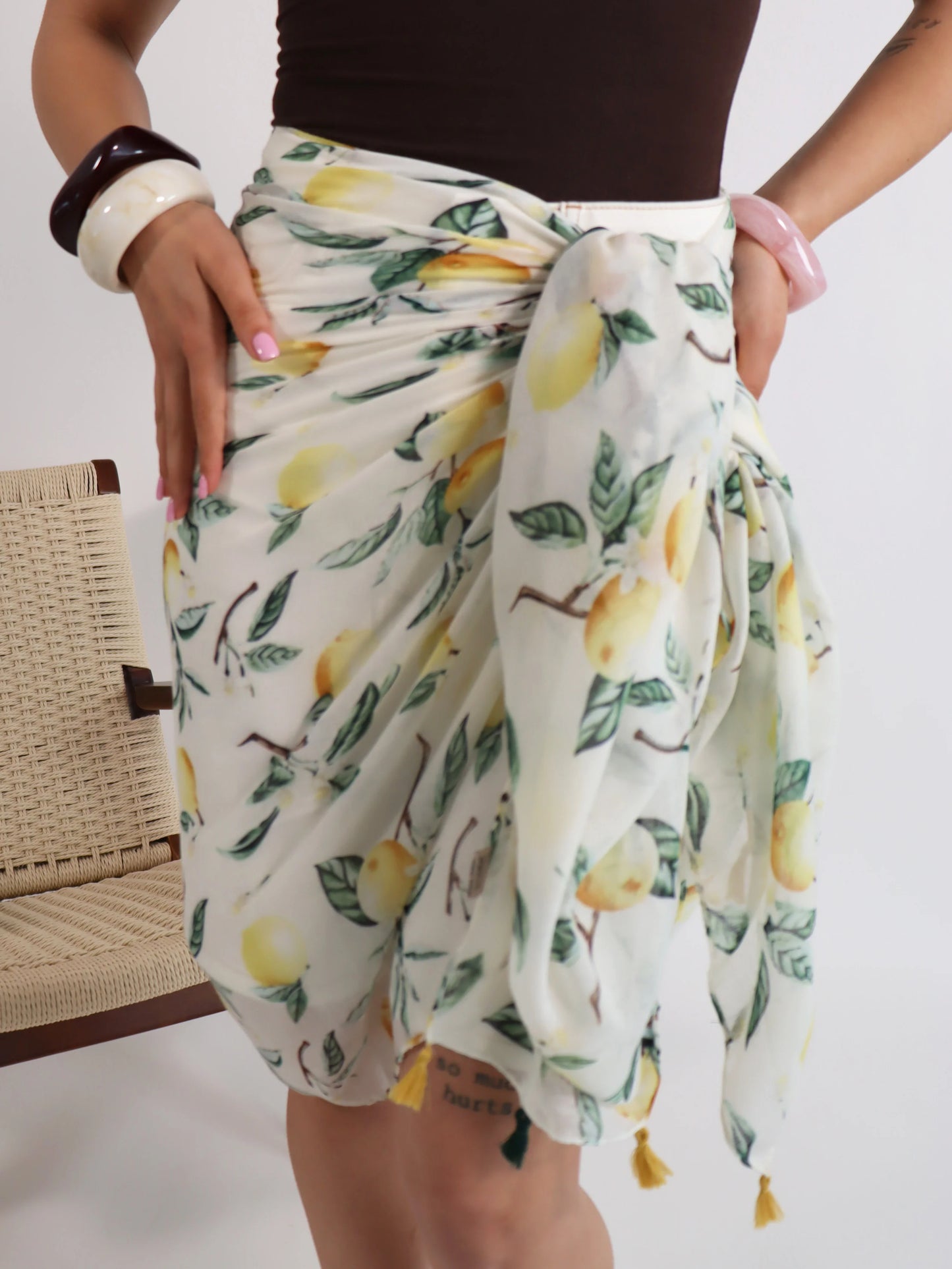 Limone Tassel Lightweight Scarf