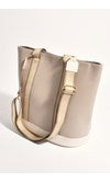 Della Webbing Tote Bag (Mocha / Cream)