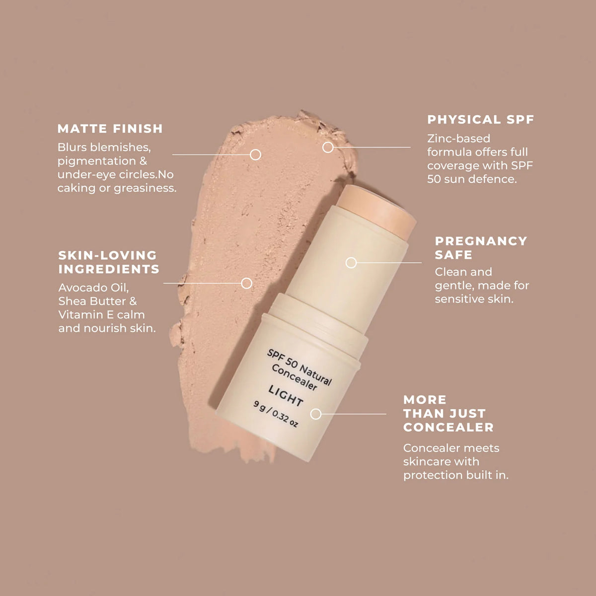 SPF 50 Natural Concealer in Medium/Dark