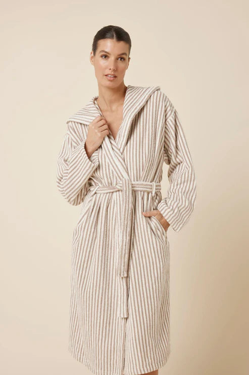Adriana Terry Towel Robe in Natural