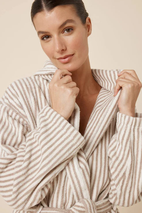 Adriana Terry Towel Robe in Natural