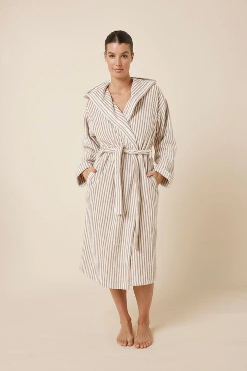 Adriana Terry Towel Robe in Natural