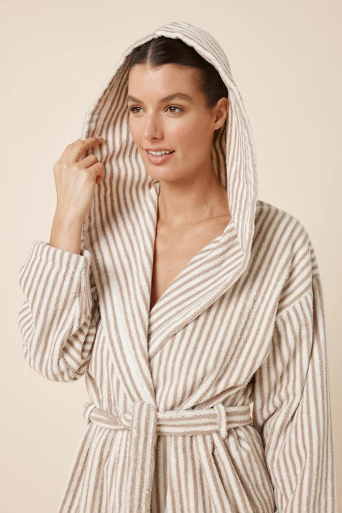 Adriana Terry Towel Robe in Natural