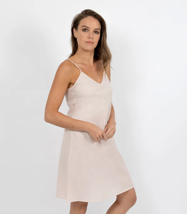 Cotton Voile Reversible Chemise in Nude