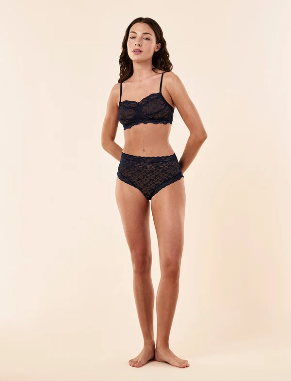 Lulu Lace Bralette in Deep Navy