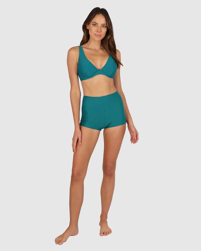 Rococco High Waist Boyleg Bikini Bottom in Jungle