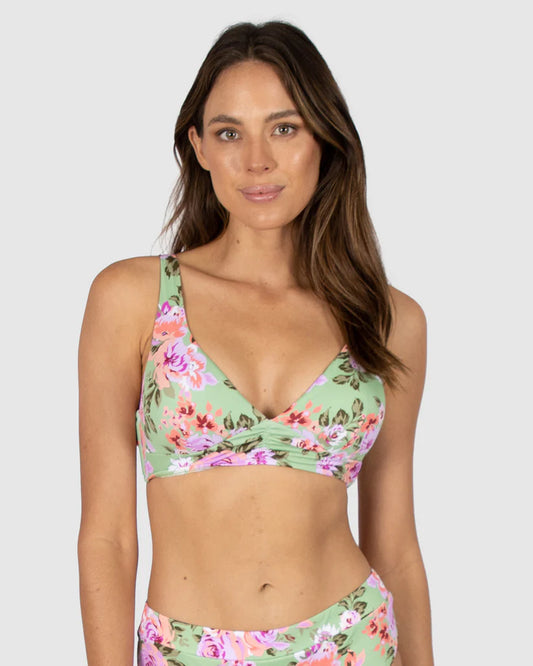 St Lucia C-D Cup Longline Bikini Bra Top