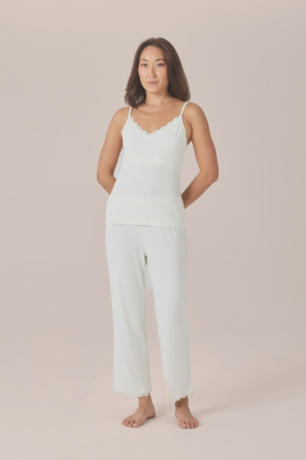 Britt Bamboo Lace Cami Long PJ