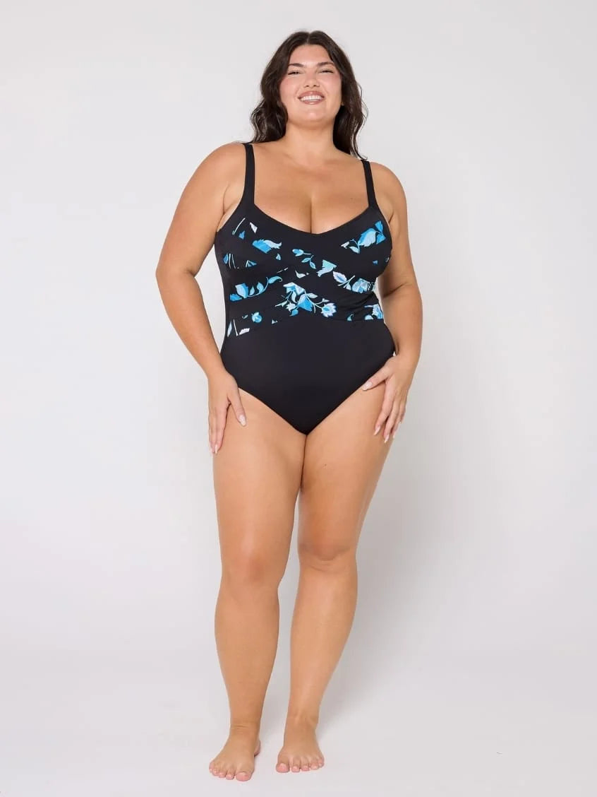 Corsica Turquoise Chlorine Resistant Criss Cross One Piece