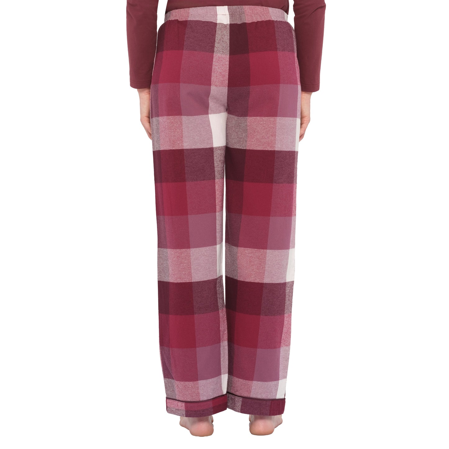 Deep Twilight Flannelette Pyjama Pant in Burgandy