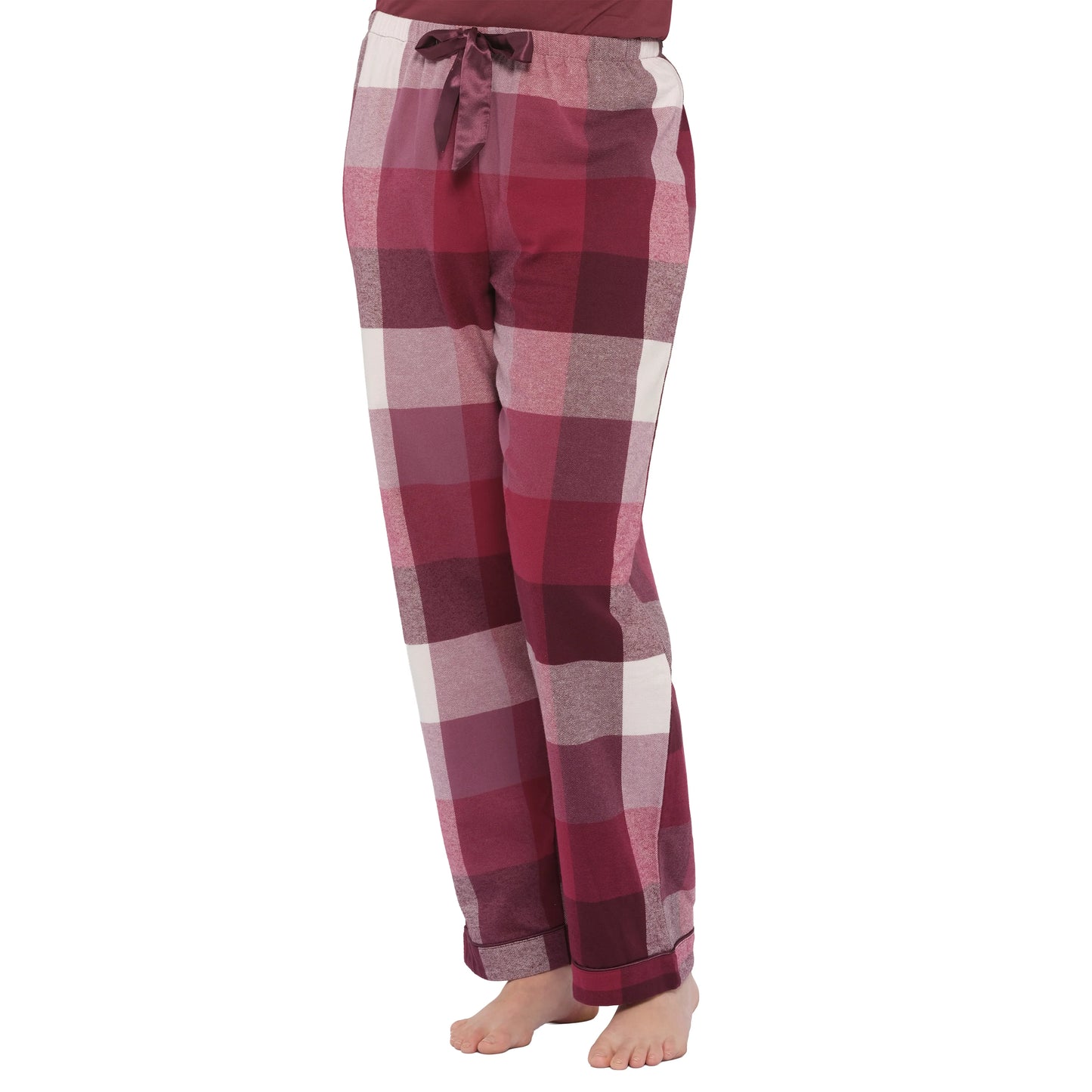 Deep Twilight Flannelette Pyjama Pant in Burgandy