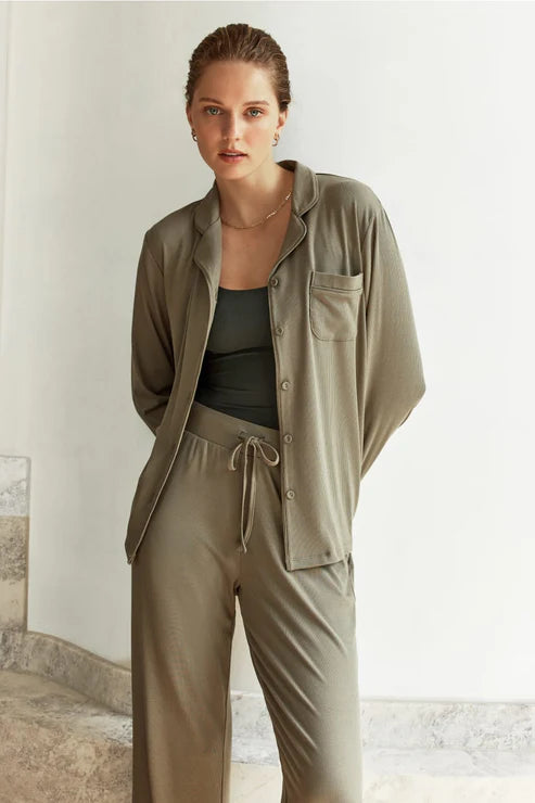 Emilia Ribbed Lounge PJ set