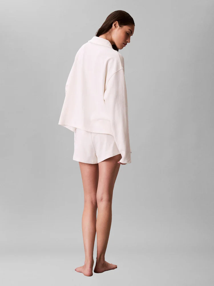 Cotton Heritage Logo Pyjama Top in Tofu