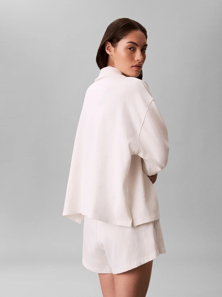 Cotton Heritage Logo Pyjama Top in Tofu