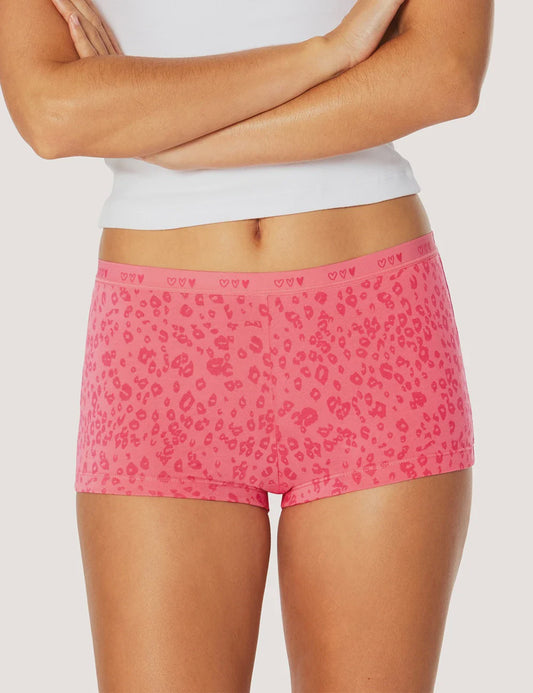 Teen Period Shortie - Strawberry Leopard