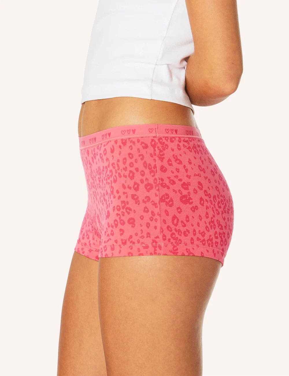 Teen Period Shortie - Strawberry Leopard