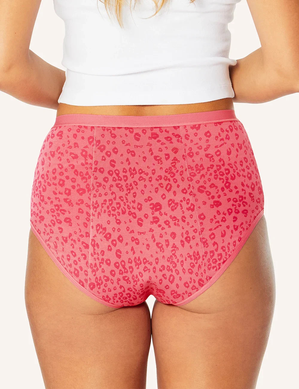 Cotton Period Full Brief - Strawberry Leopard