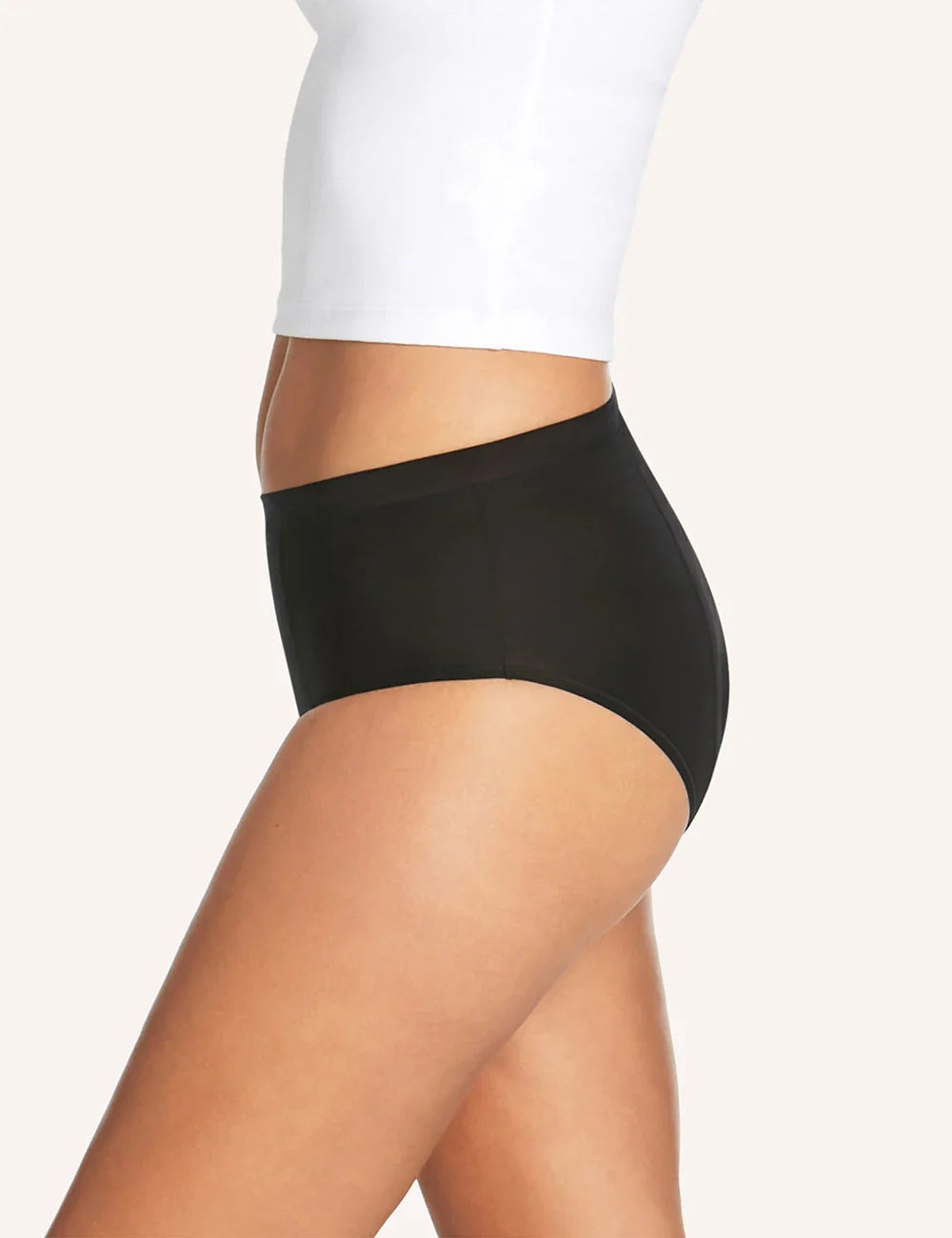 Period Bamboo High Waisted Brief - Black