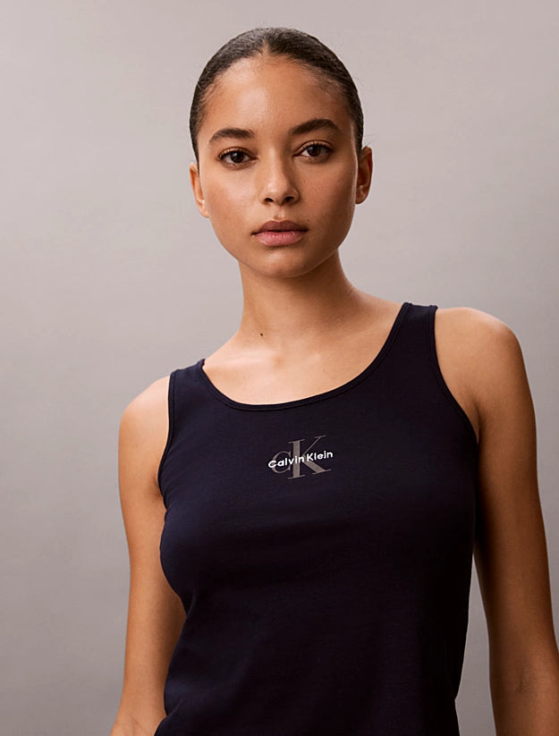 Cotton Stretch Lounge Tank Top  in Shoreline