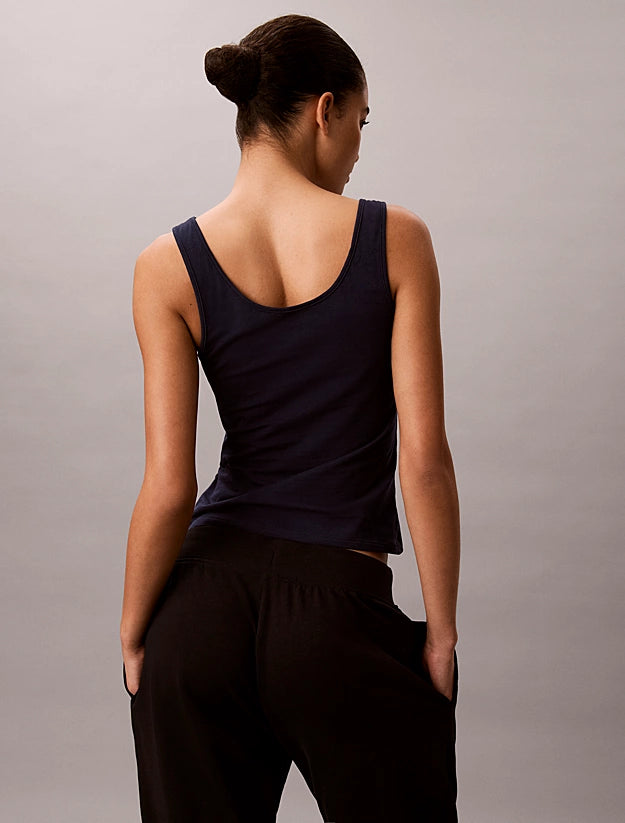 Cotton Stretch Lounge Tank Top  in Shoreline