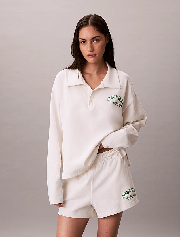 Cotton Heritage Logo Pyjama Shorts in Tofu
