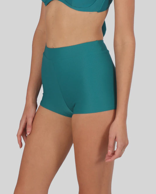 Rococco High Waist Boyleg Bikini Bottom in Jungle