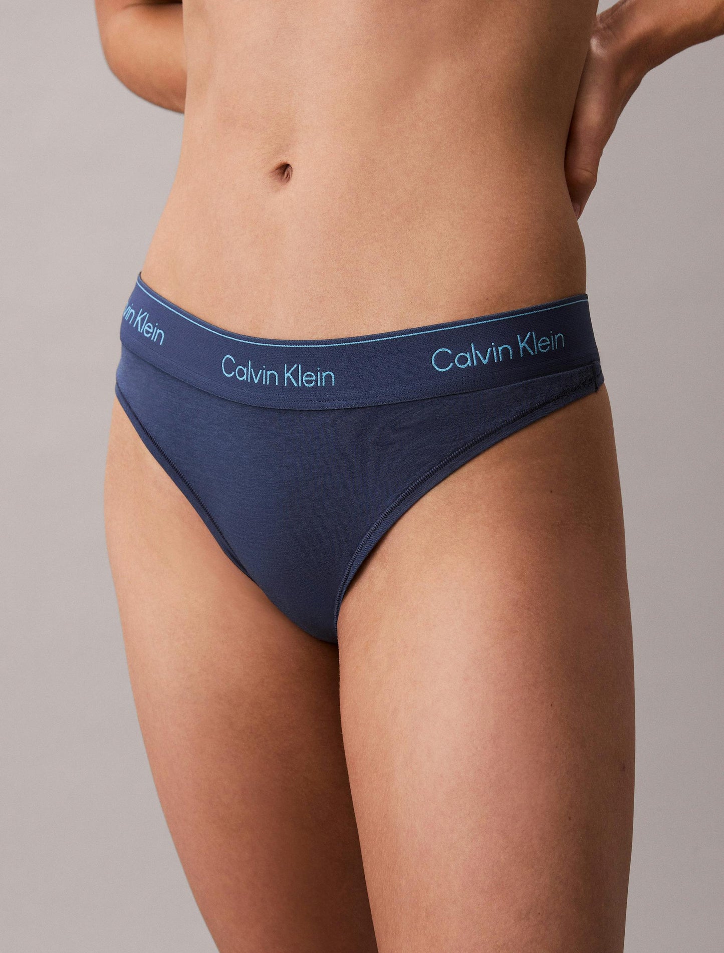 Icon Cotton Modal Thong in Dark Denim