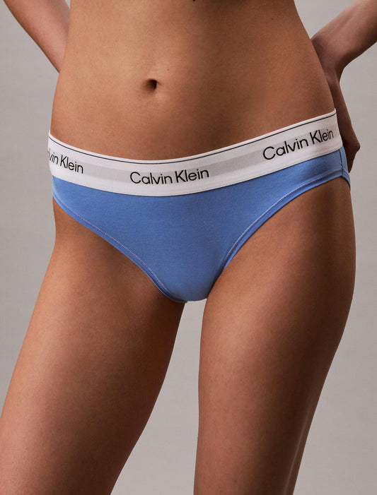 Icon Cotton Modal Bikini Brief in Blue Descent