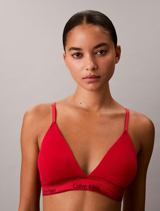 Icon Cotton Modal Limited Edition Lightly Lined Triangle Bralette in Adrenaline Rush