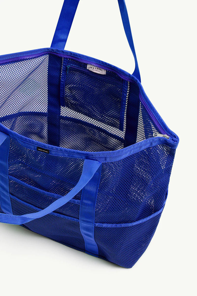 Mesh Tote Bag in Amalfi Blue