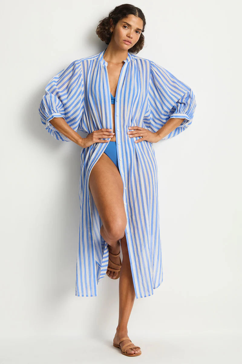 Vacay Boho Long Shirt Dress